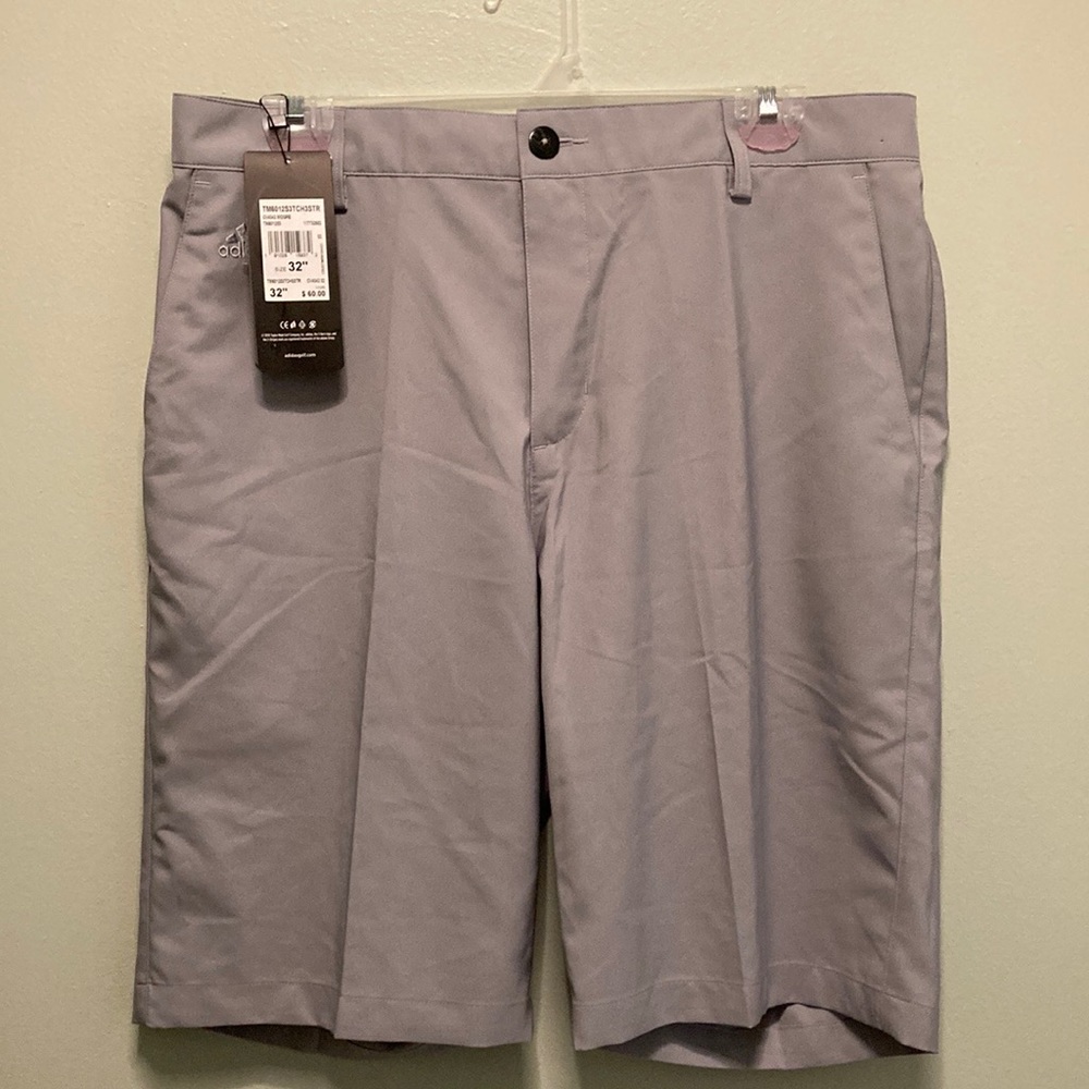 Adidas Climalite Golf Shorts, Men’s 32” waist, 10” length in Grey